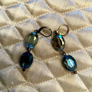 Gorgeous Jewel tone glass Earings